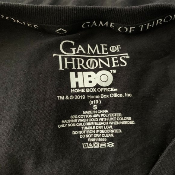 Game of Thrones HBO Crewneck T Shirt S Black Short Sleeve Wine in the Belly - Picture 5 of 5